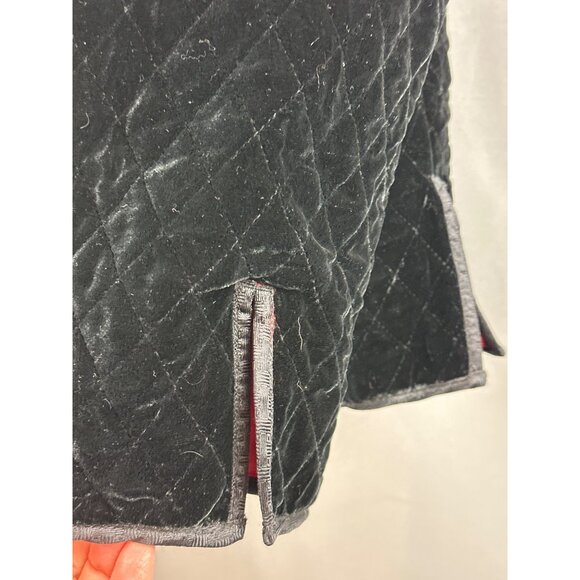 Women’s French Laundry Black Velvety Quilted Coat Size 1X - Picture 5 of 7